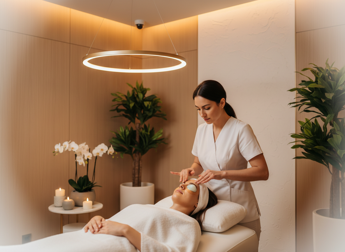 Luxury facial treatment at Aura Skin Studio