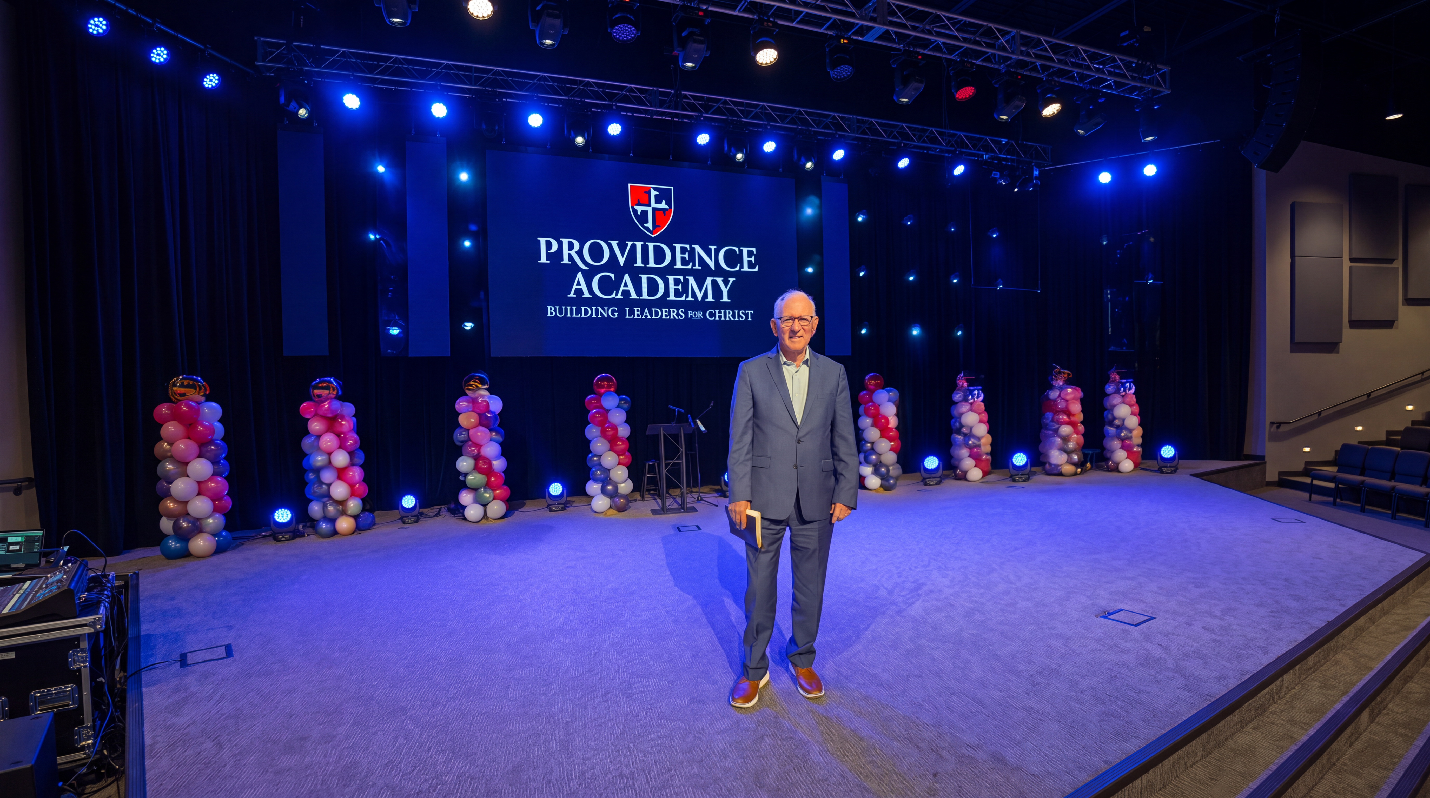 Dr. Phillip McClendon speaking to students at Providence Academy