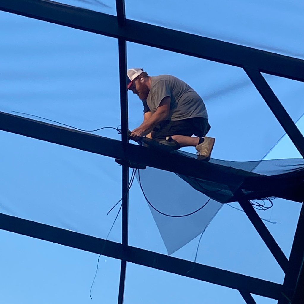 Pool roof screening process