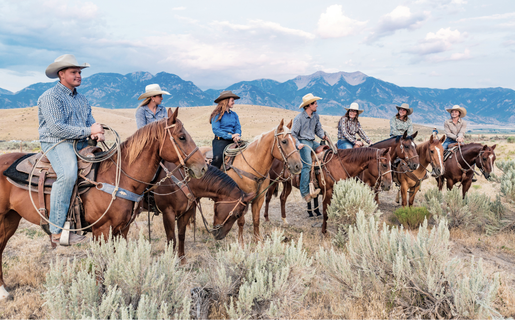 Ranchers on horseback