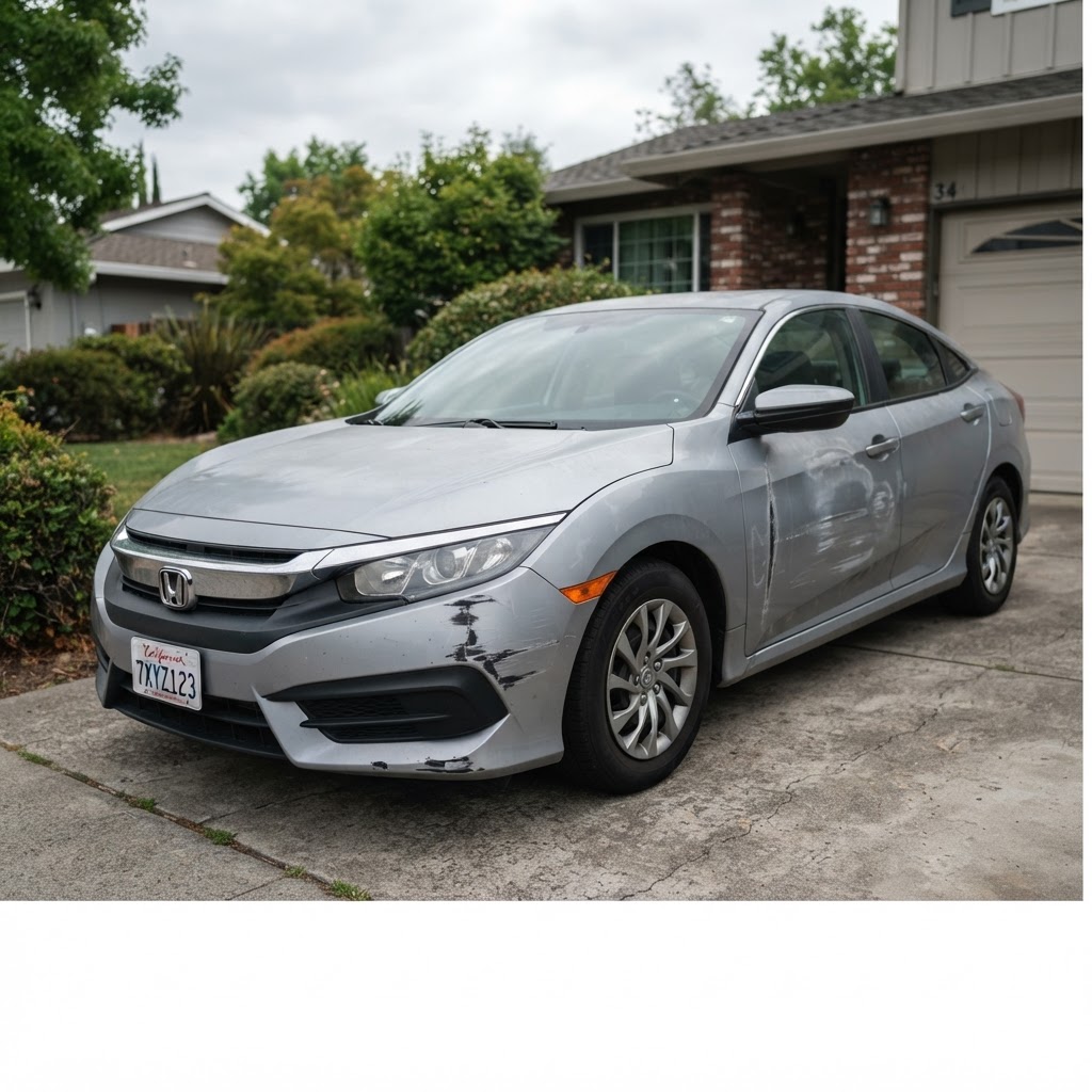 Bumper & Panel Respray — before