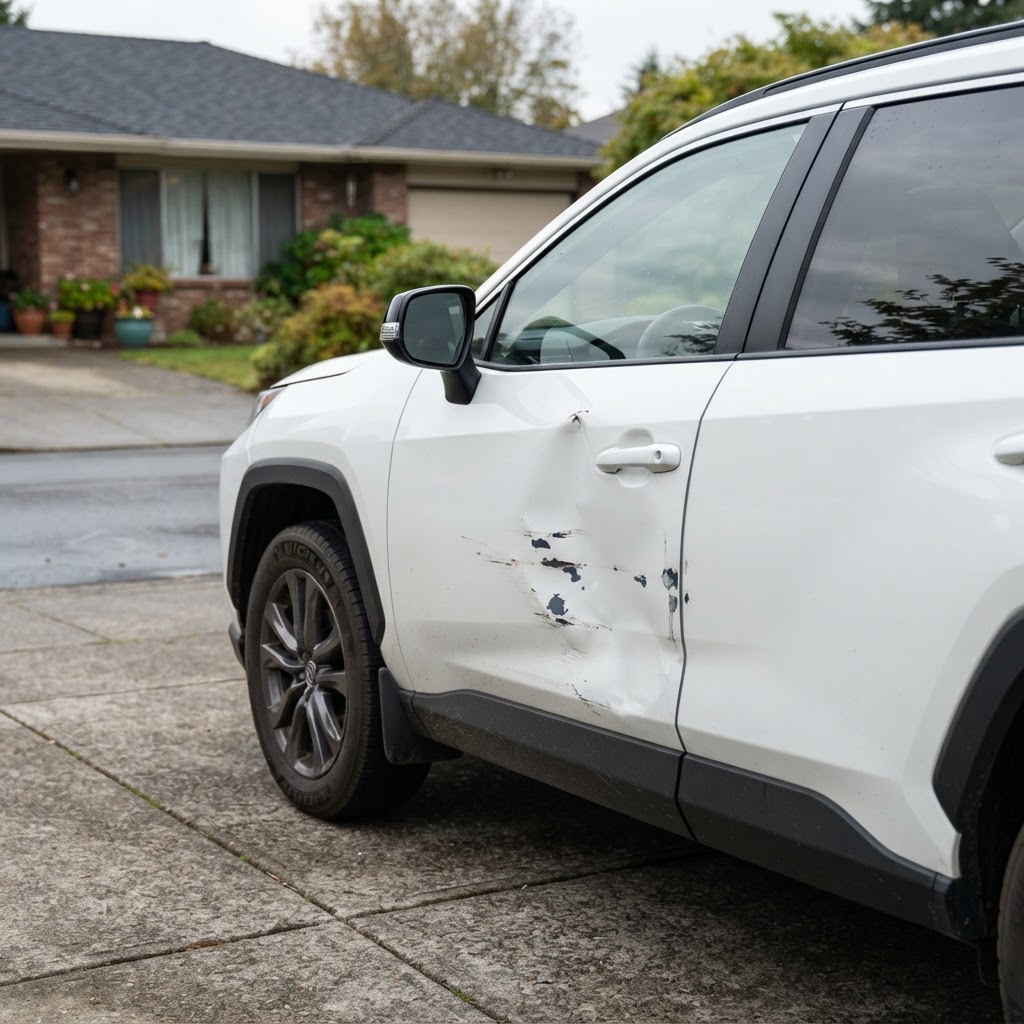 Door Dent & Paint Repair — before