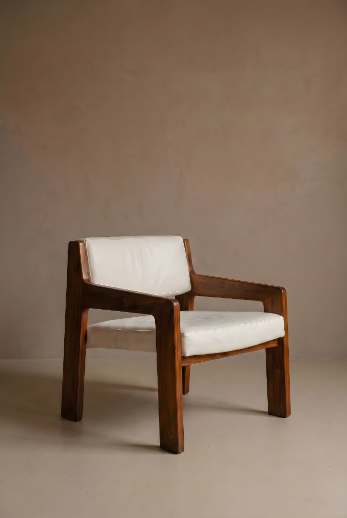 Rosewood Armchairs and Ottoman Set by Jorge Zalszupin, rosewood frame, white leather