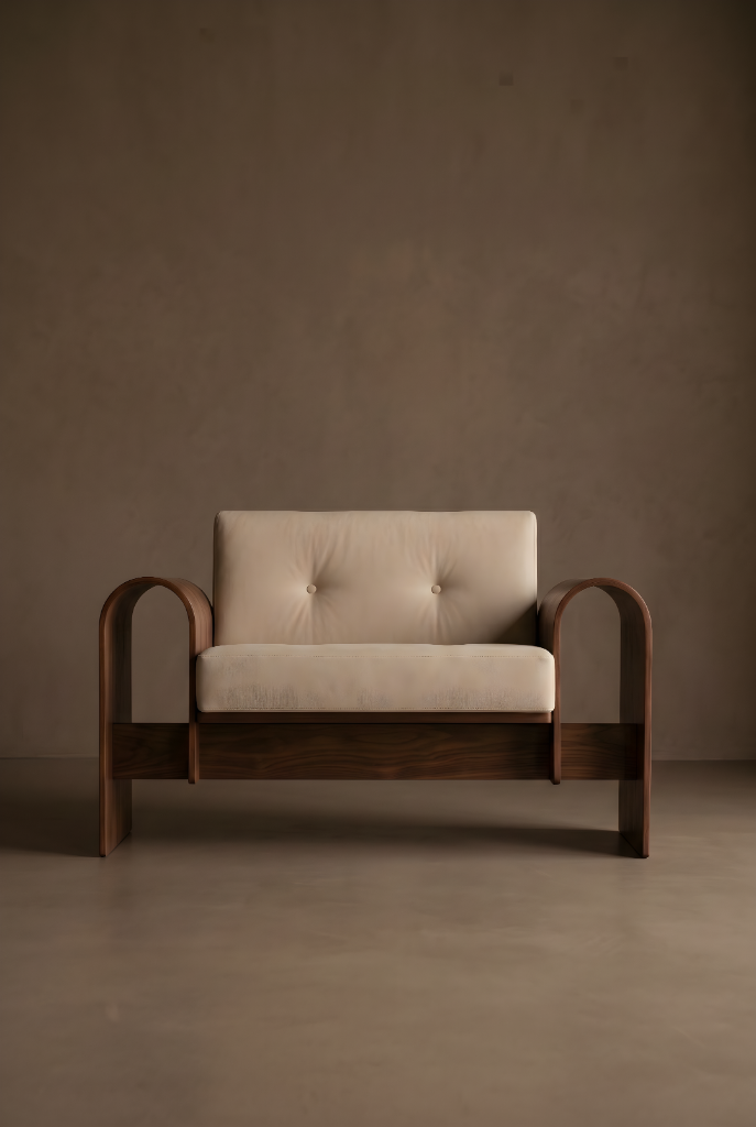 ON Lounge Armchair by Oscar Niemeyer, bentwood frame, upholstery