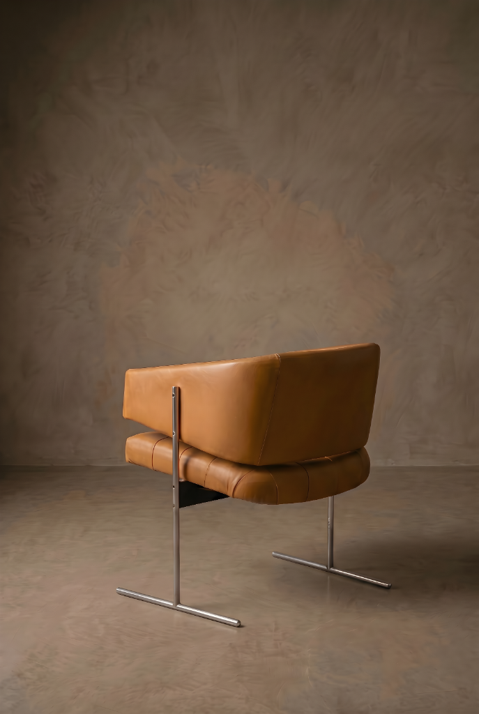 Senior Chair by Jorge Zalszupin, rosewood frame, white leather