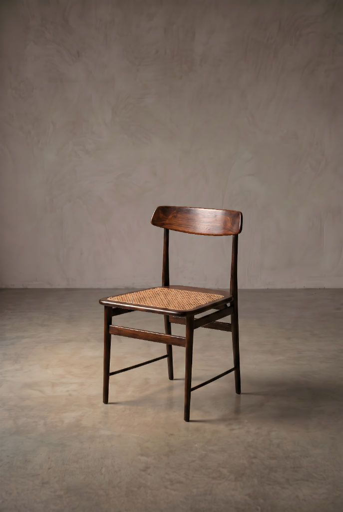 Lucio Chair by Sérgio Rodrigues, solid wood, cane