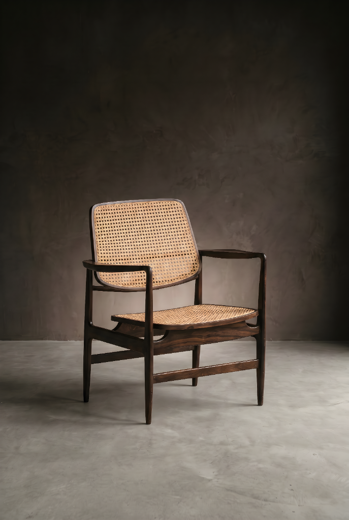 Oscar Armchair by Sérgio Rodrigues, rosewood, cane