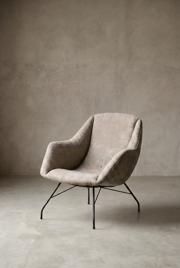 Concha Armchair by Hauner & Eisler, iron, fabric