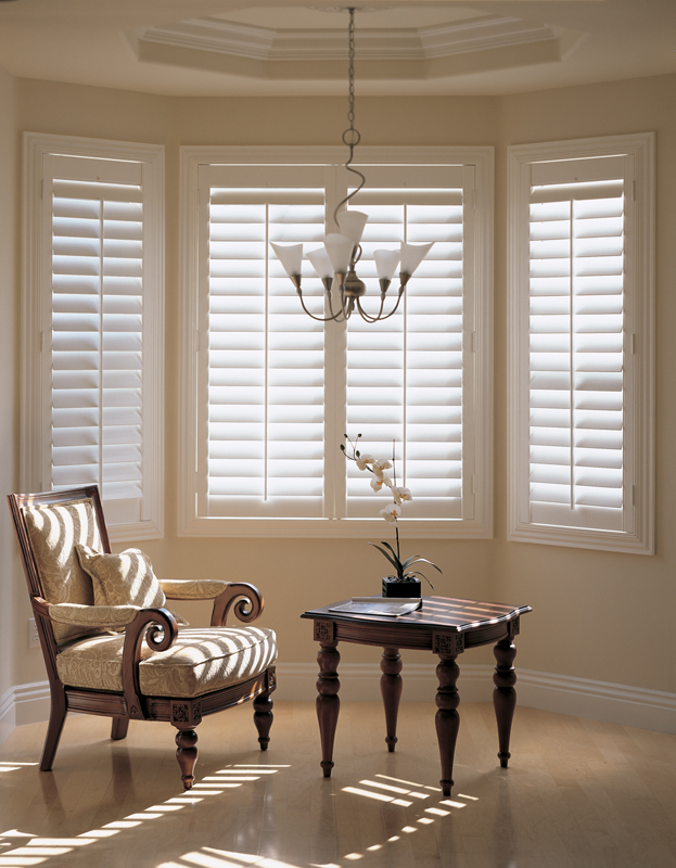 Plantation shutters installed in a beautiful home