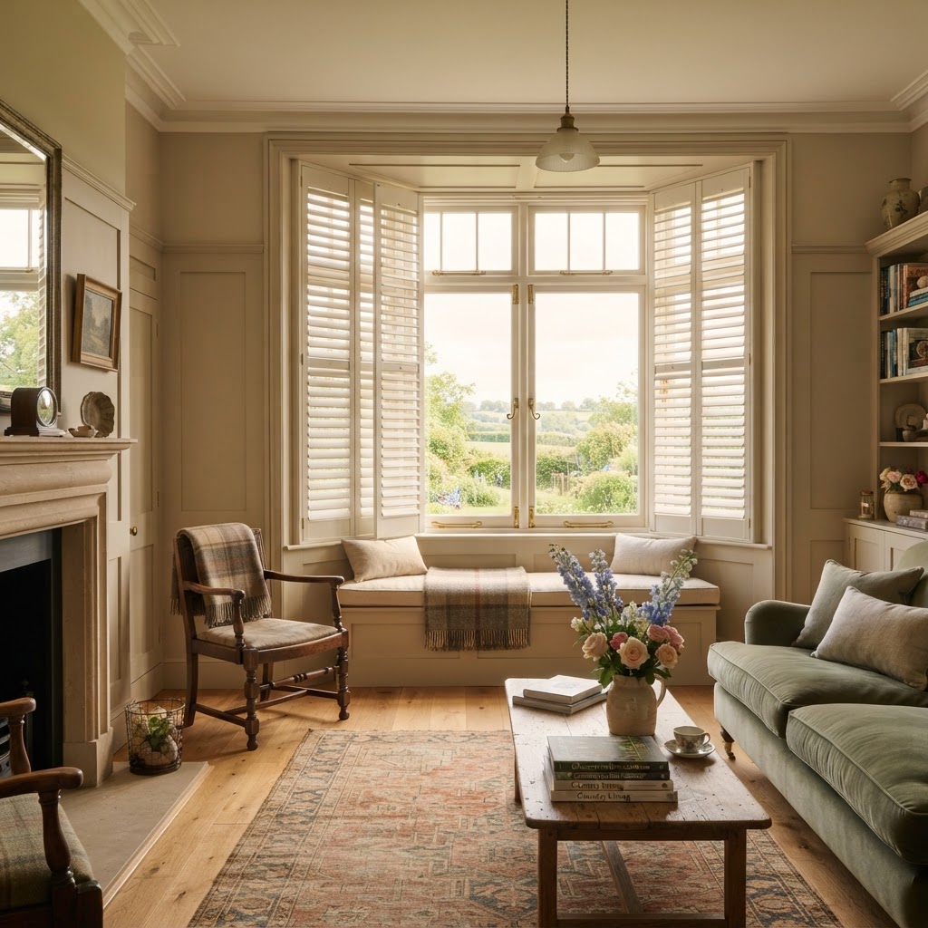 Plantation Shutters for Bay Windows: A Fitting Guide for Edwardian and Regency Homes in Gloucestershire