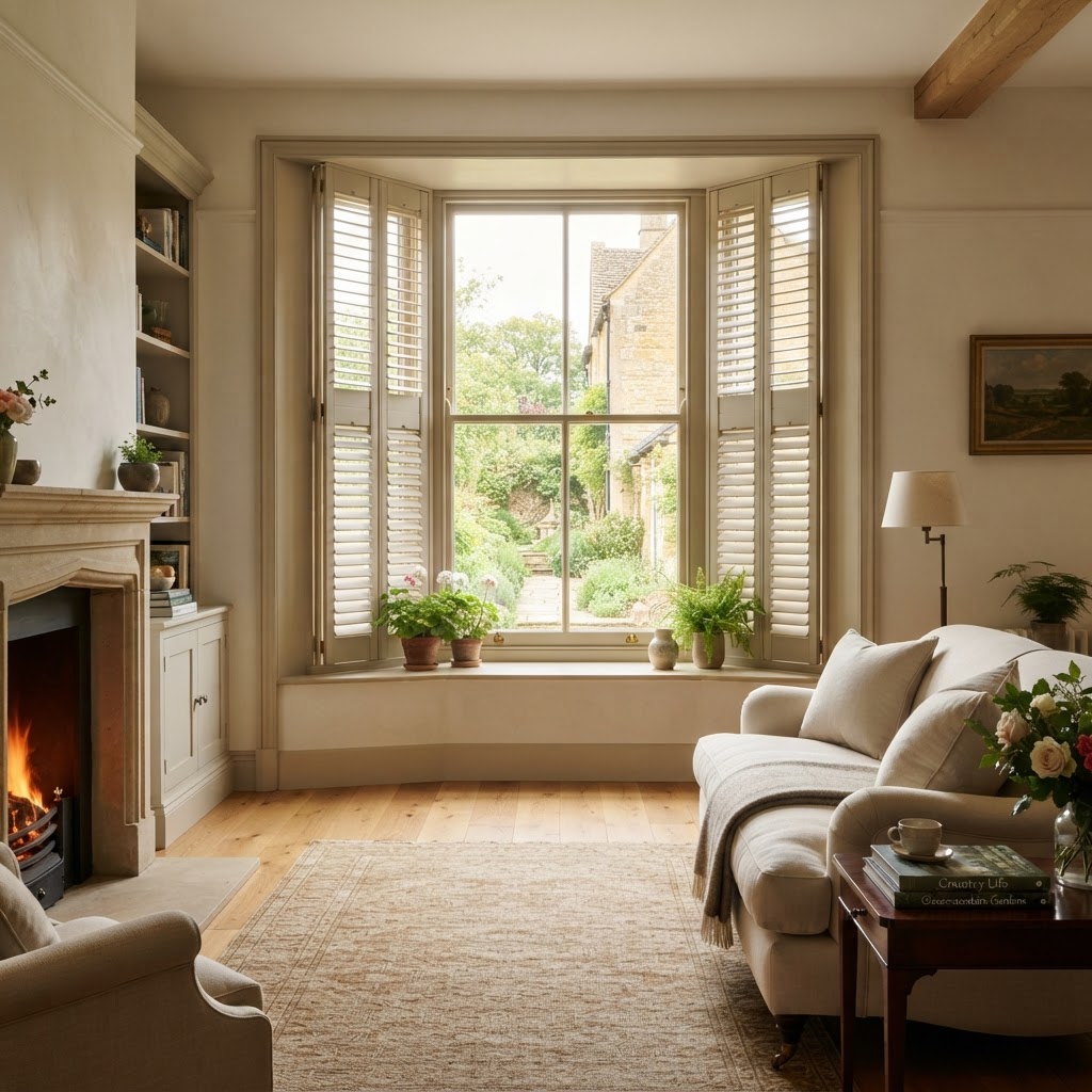 Plantation Shutters vs Thermal Blinds: Energy Efficiency for Cotswold Farmhouses and Regency Townhouses