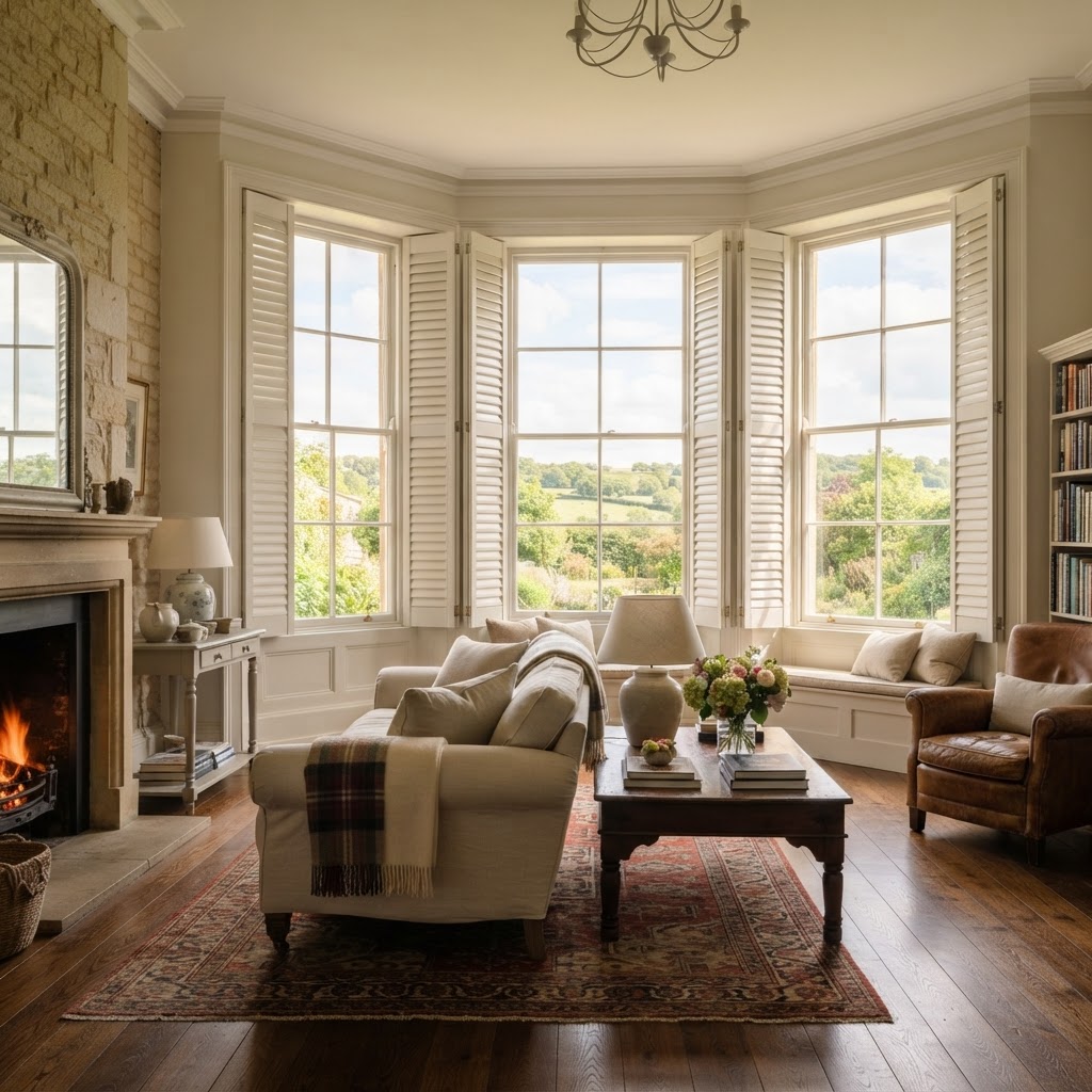 Plantation Shutters for French Doors and Patio Doors: A Guide for Cheltenham and Stroud Period Homes