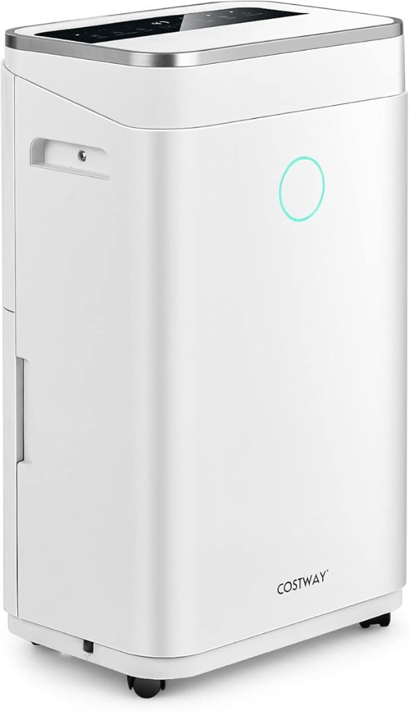 COSTWAY Home Dehumidifier 25L/Day with Drain Pipe & 6.5L Tank