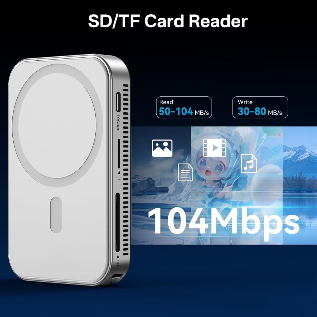 ACASIS 10Gbps Magnetic M.2 NVMe SSD Enclosure with 4K ProRes Recording