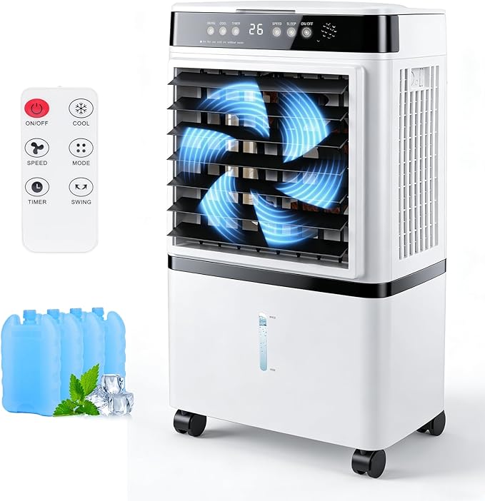 Portable Evaporative Air Cooler 8,500 BTU with Remote
