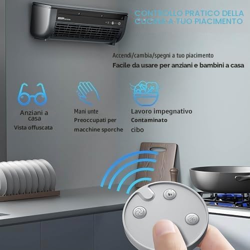 Portable Air Conditioner with Wireless Charging, Wall Mount for Kitchen, Bedroom and Office Use