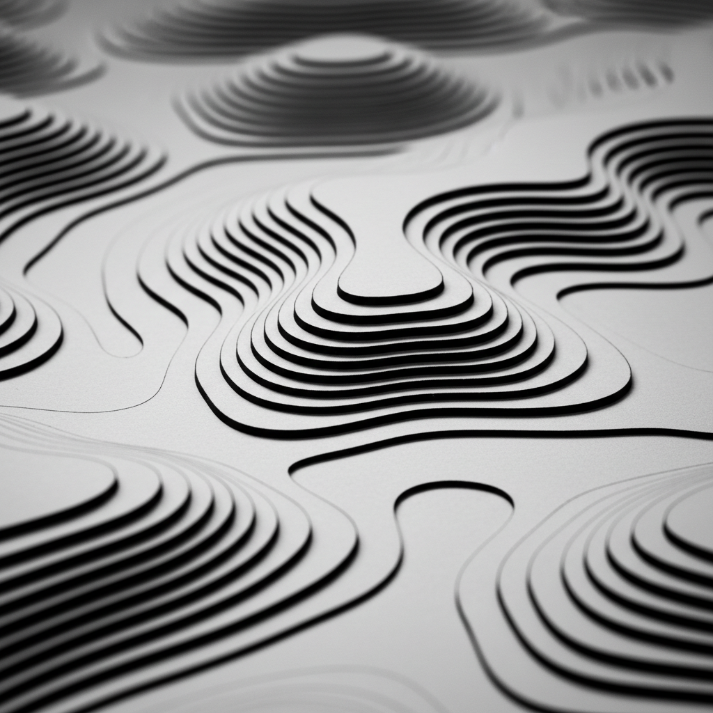 Abstract topographic contour lines, fine art photography
