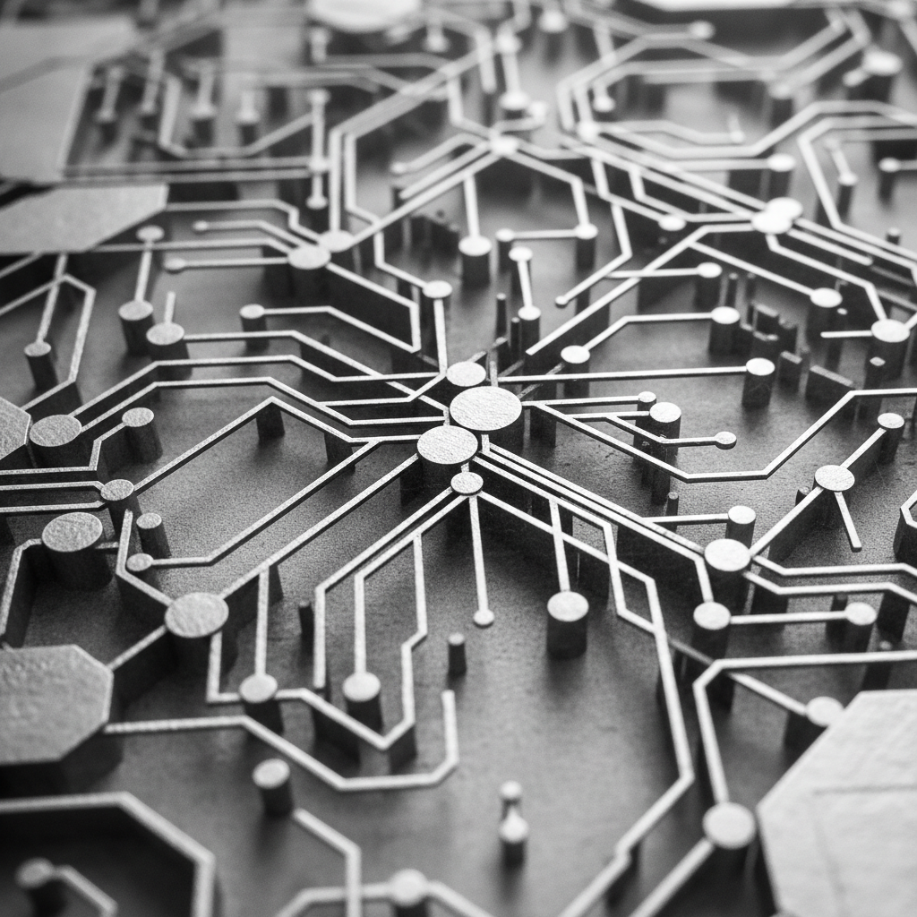 Abstract geometric network lines, fine art photography