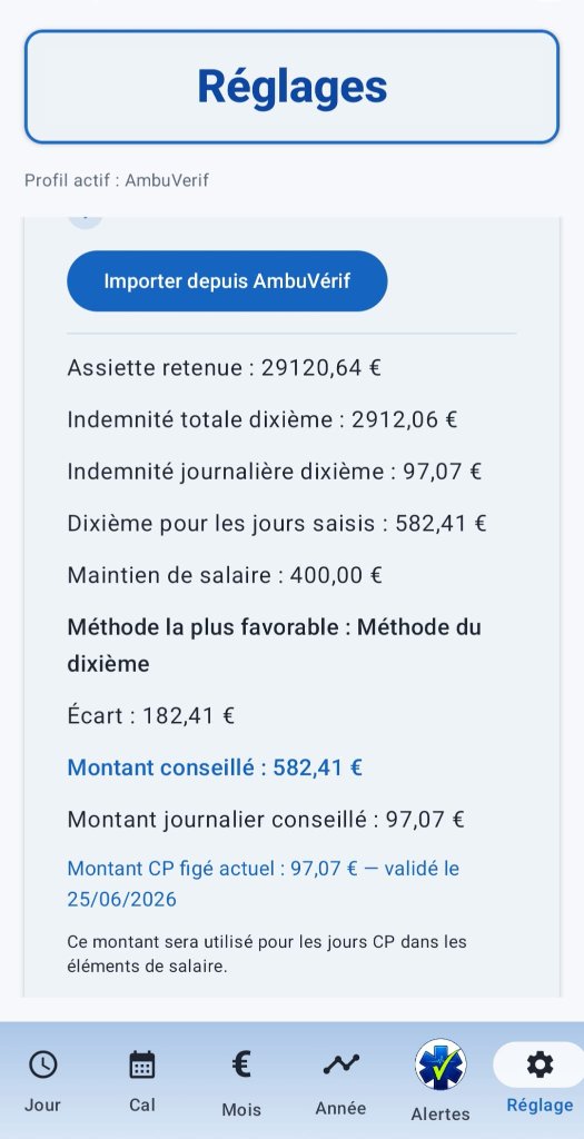 Capture d'écran : Estimation CP