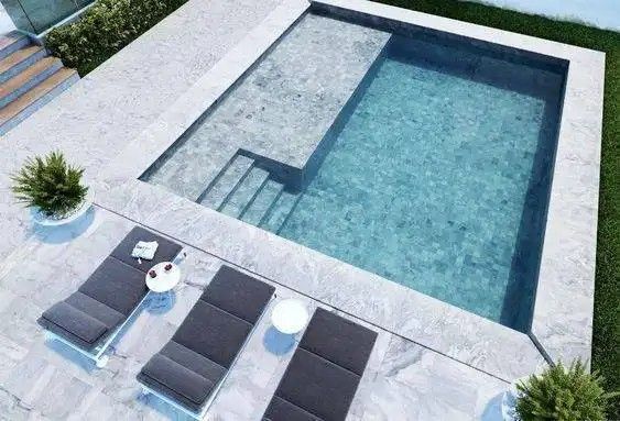 Modern Pool with Sun Shelf