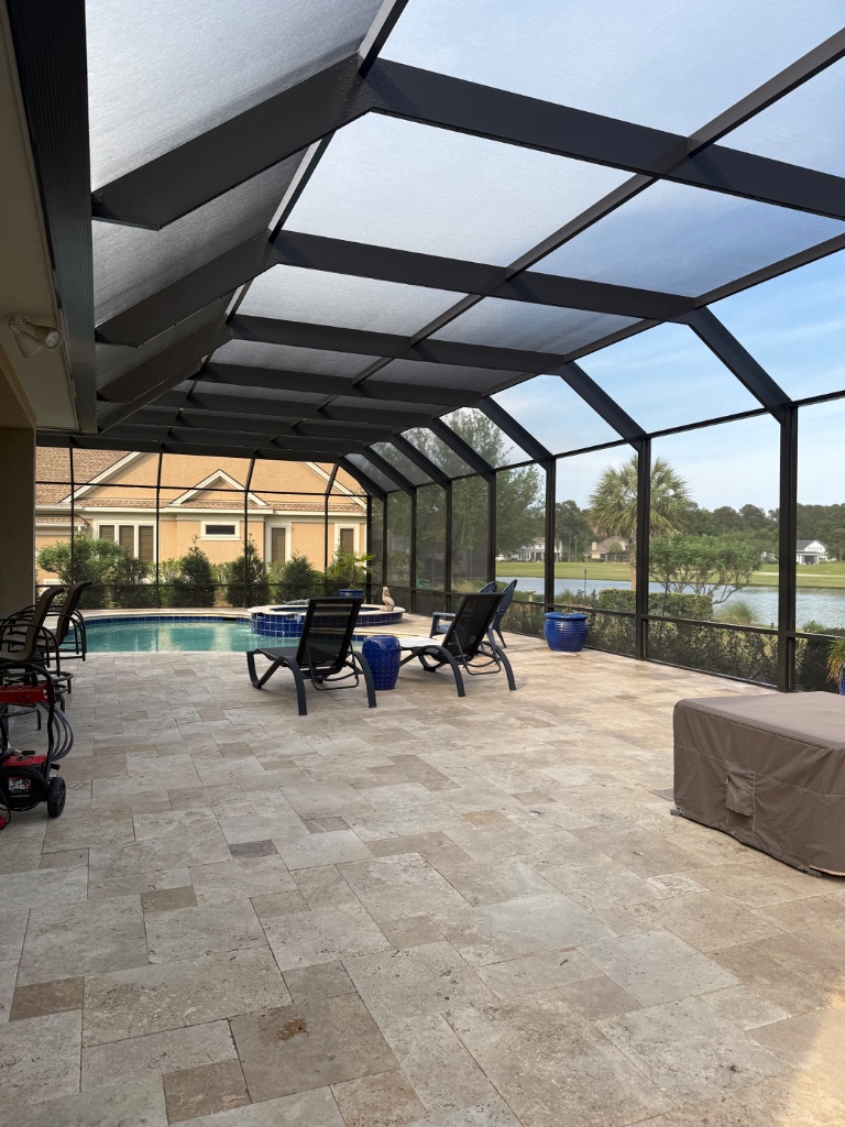 Travertine Pool Deck