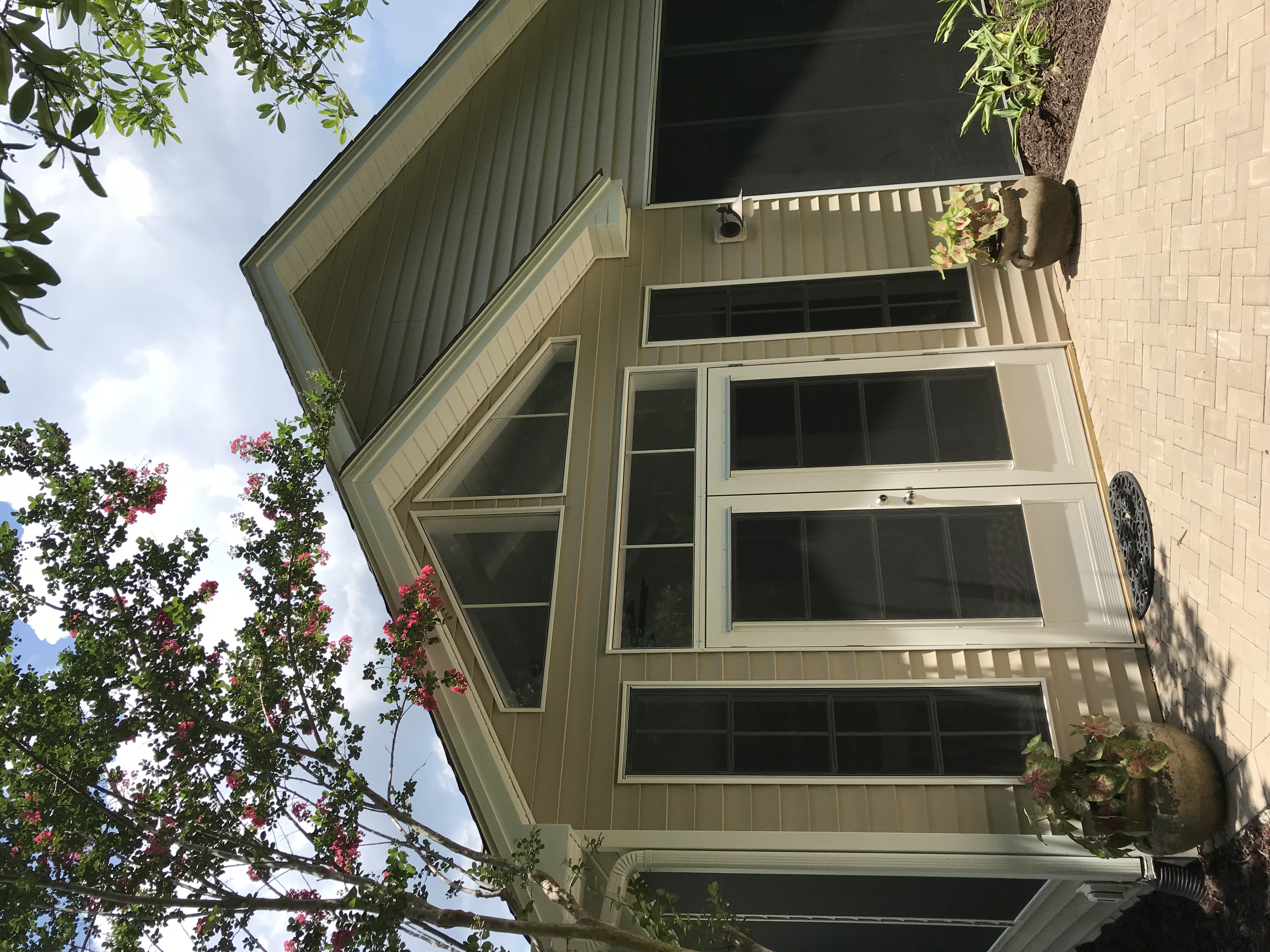 Screen Porch Addition with Crepe Myrtle