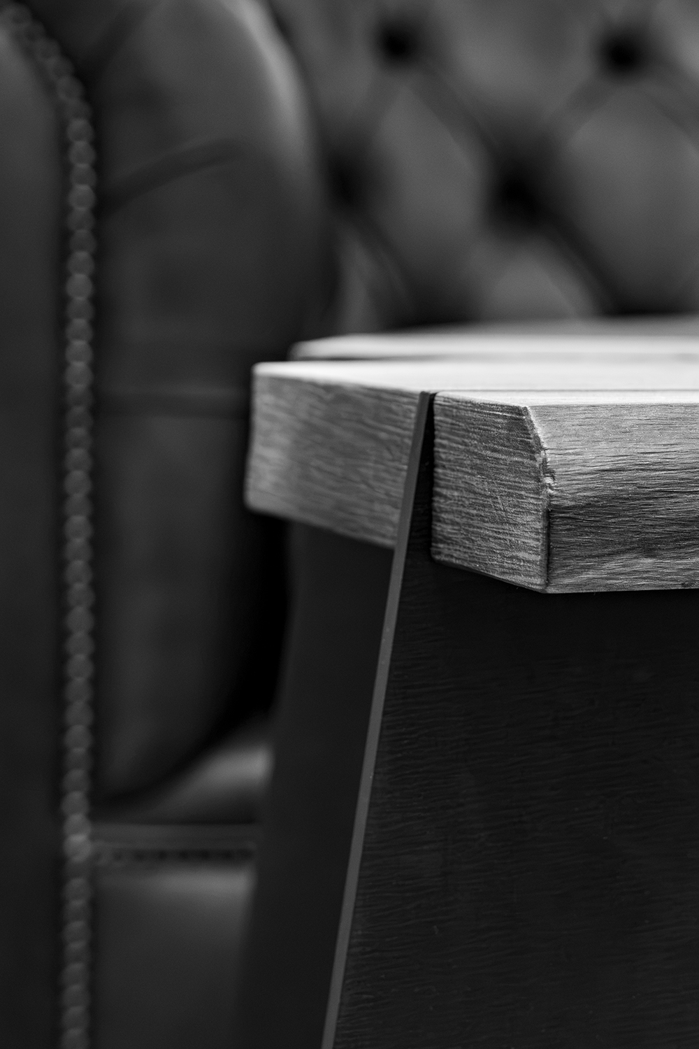 Nahaufnahme einer Holzverbindung