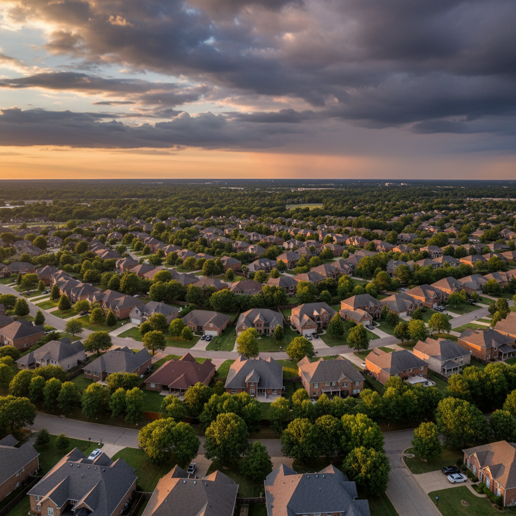 Southaven MS neighborhood aerial view
