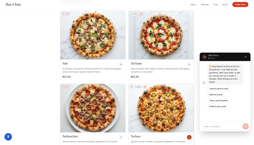 Flour & Form — AI-Powered Pizza Ordering