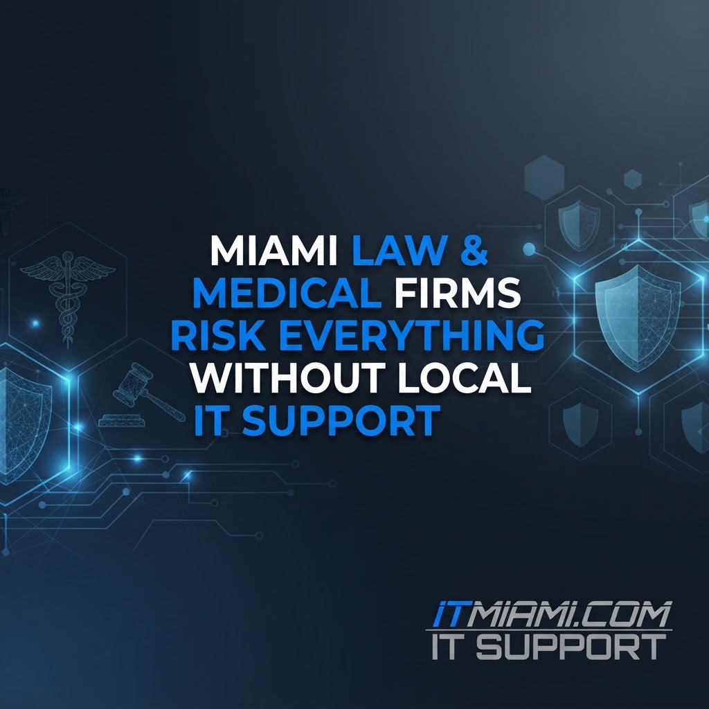 Miami Law & Medical Firms Risk Everything Without Local IT Support - iTMIAMI.COM Miami IT Support
