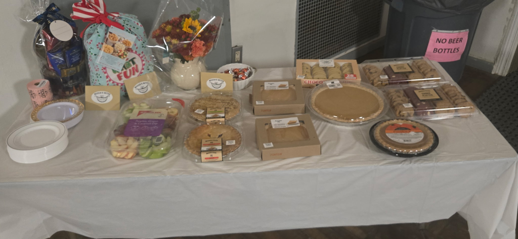 Bake Sale & Raffle Table