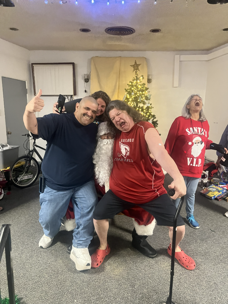 Fun with Santa at the Holiday Party