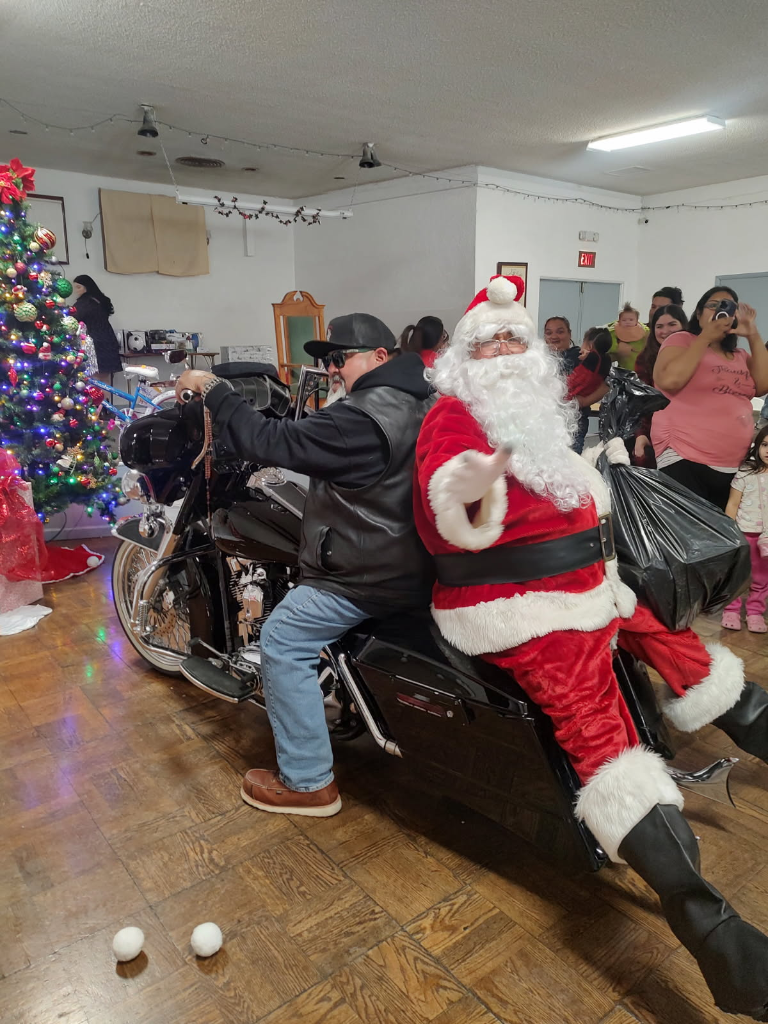 Santa Arrives at the Aerie Christmas Party