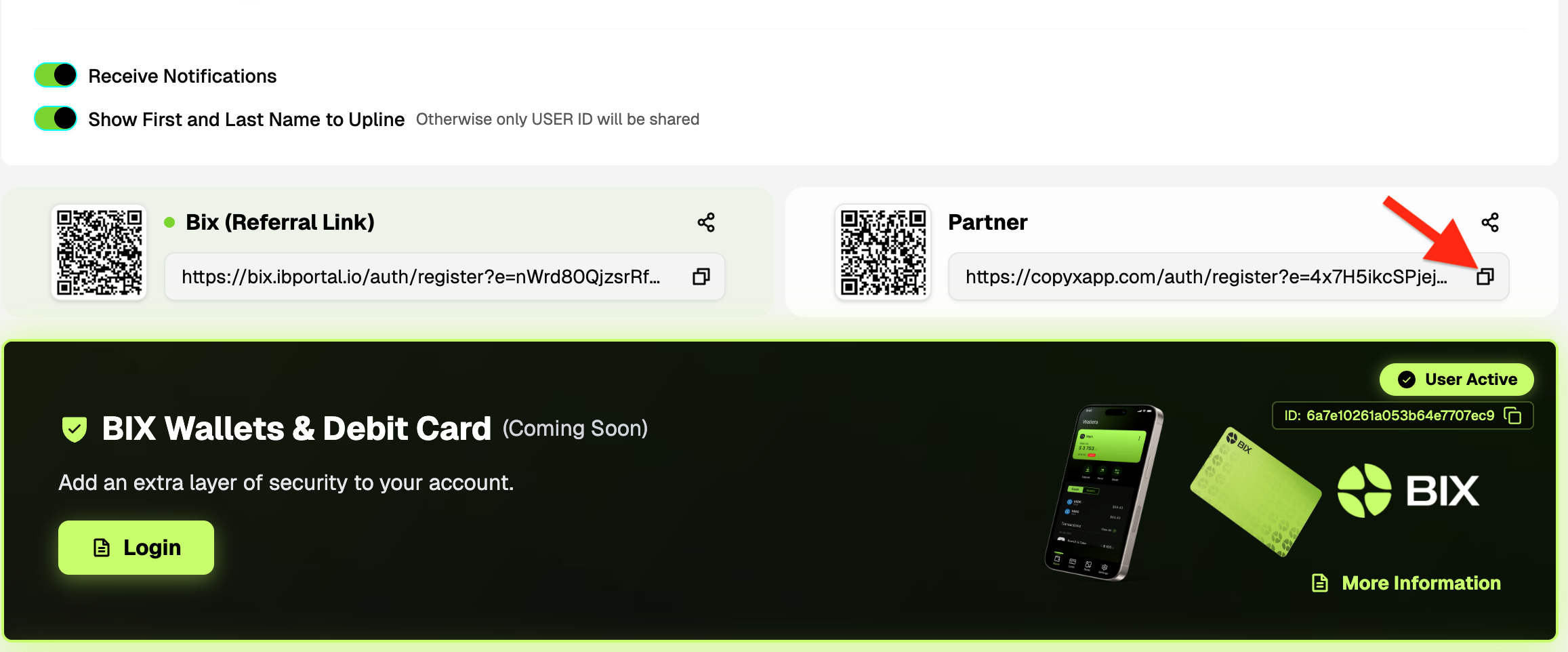 CopyX Partner link