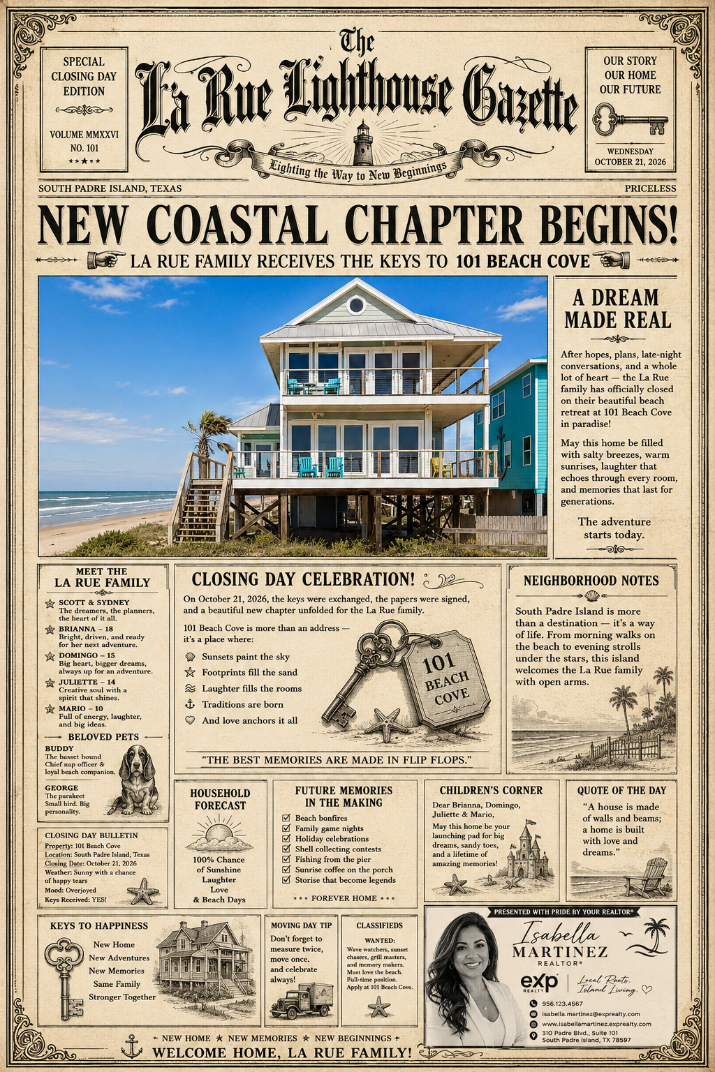 Closing Chronicle newspaper design example