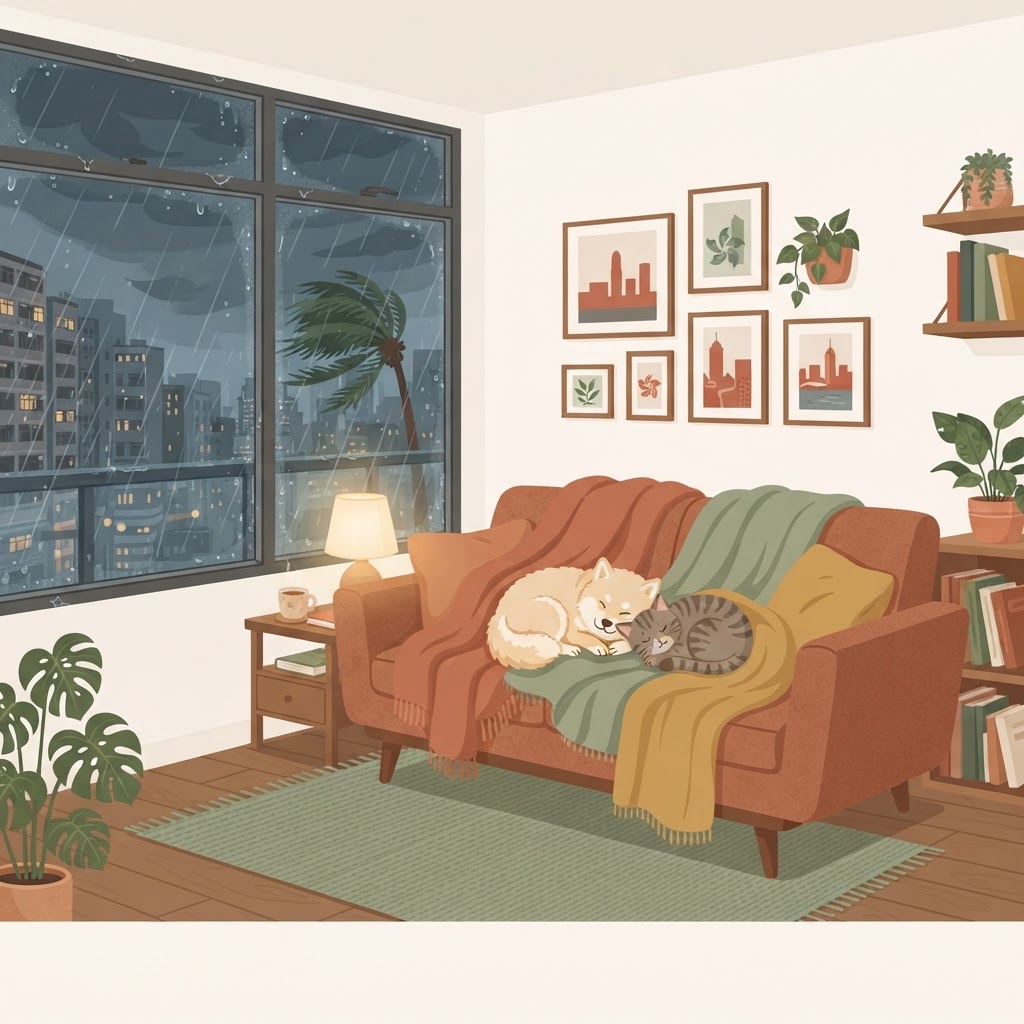 Typhoon season with a pet: the T8 checklist