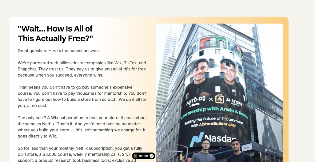 UGC Lab featured on a Times Square billboard
