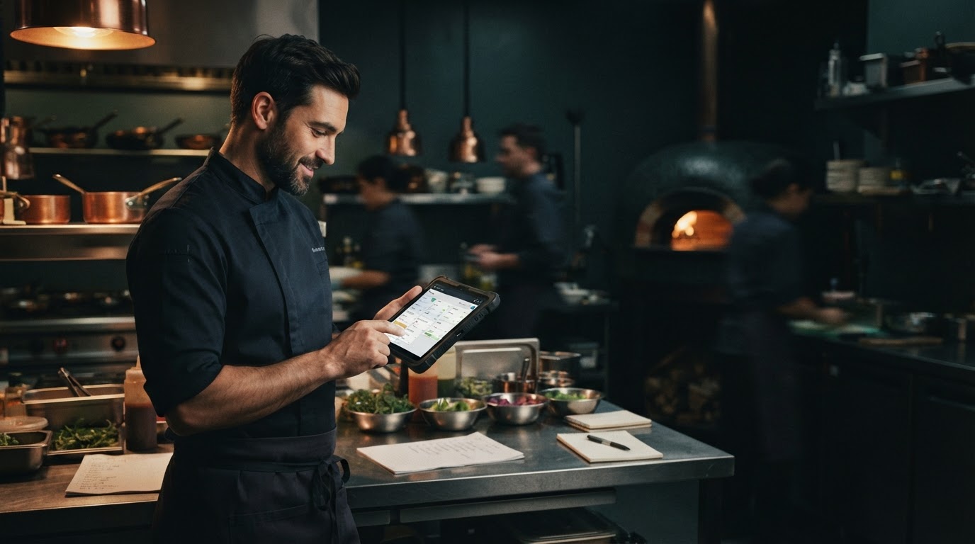 Chef running kitchen operations