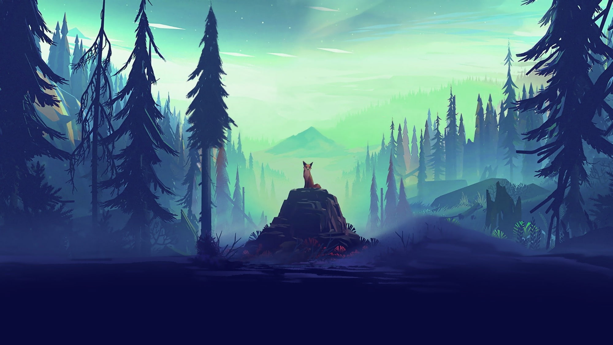 Fox in Somber Forest