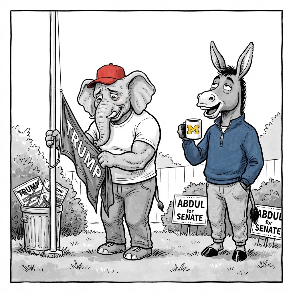 Afraid of Mice — editorial cartoon