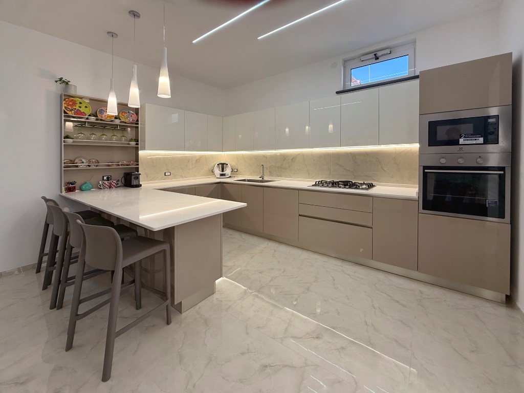 Progetto Cucina con Scala a Chiocciola