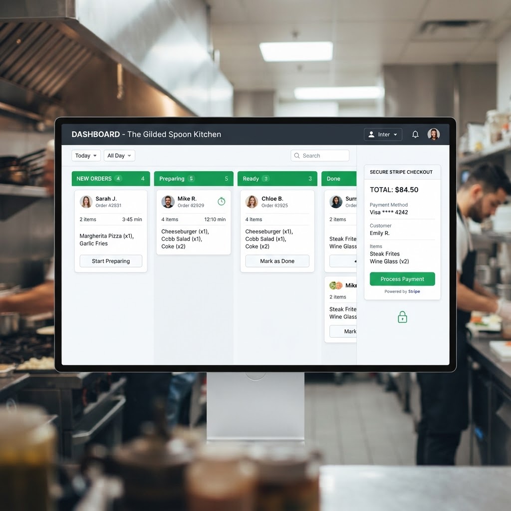 Dashboard online παραγγελιών και πληρωμών