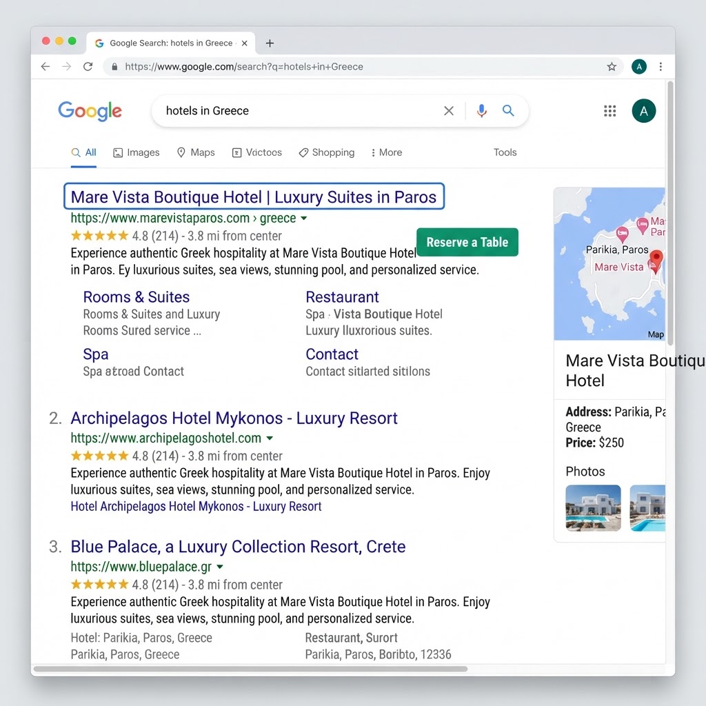 Αποτελέσματα Google με rich snippets