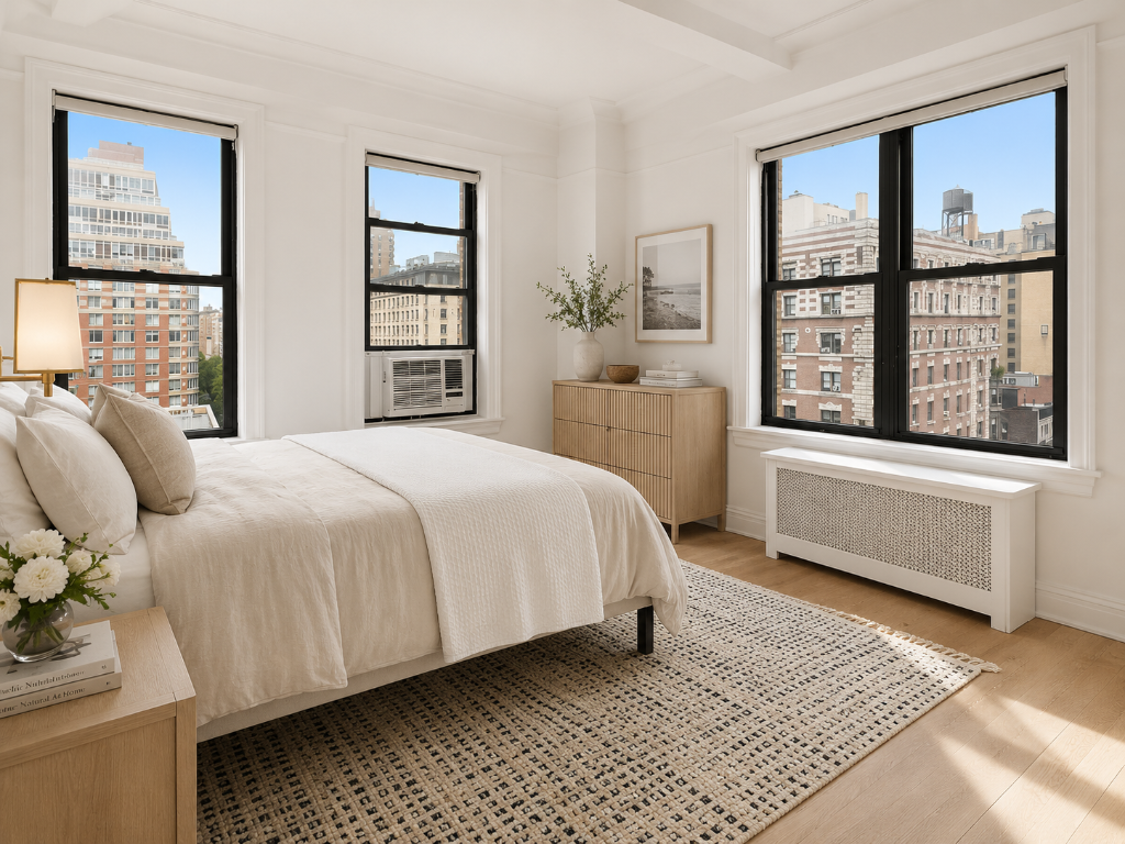 Rendering of bedroom at 250 West 85th Street