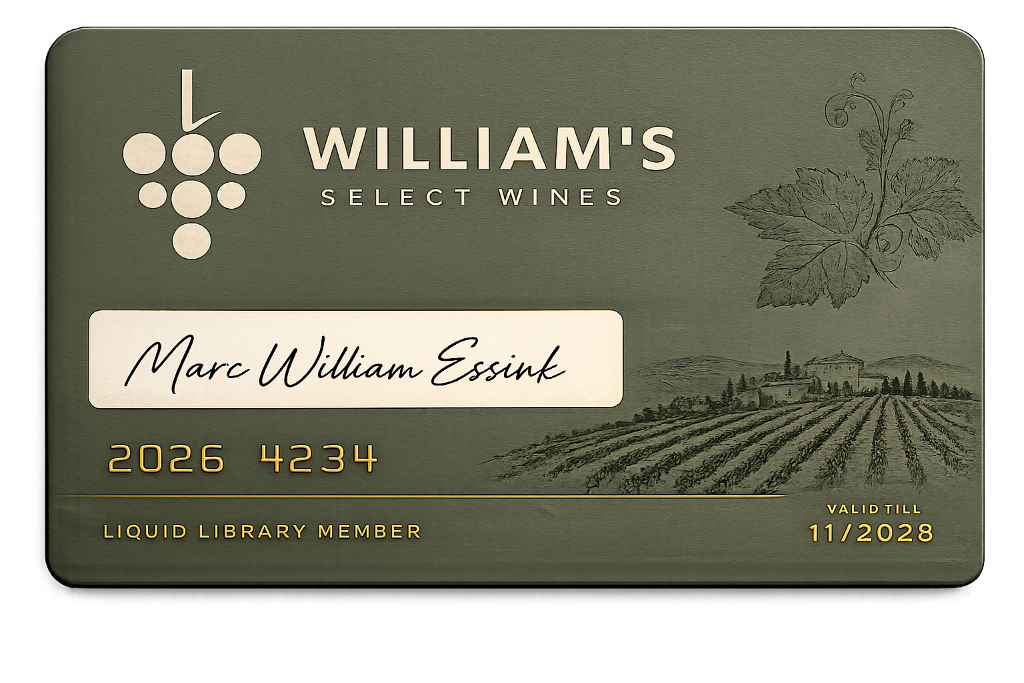 William's Select Wines lidmaatschapskaart