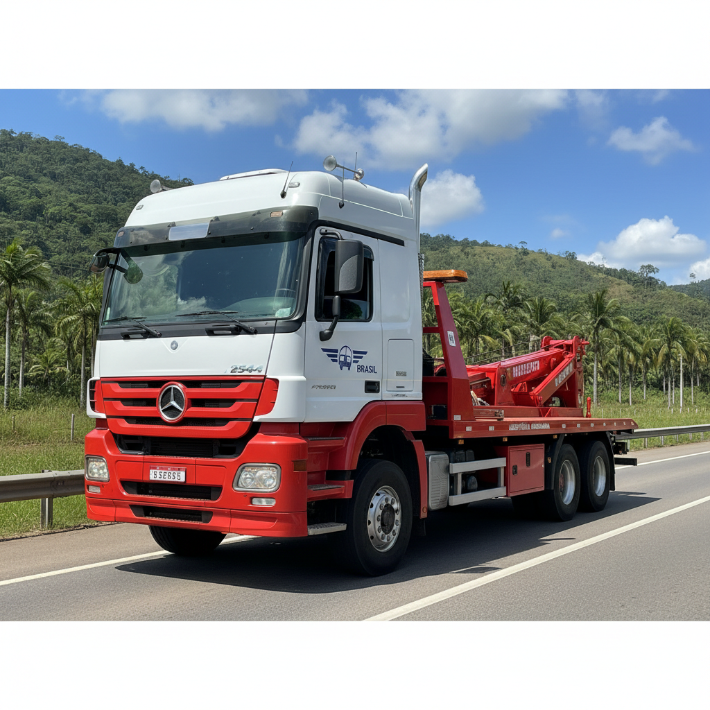 Mercedes 2544 Trucado com plataforma de guincho pesado
