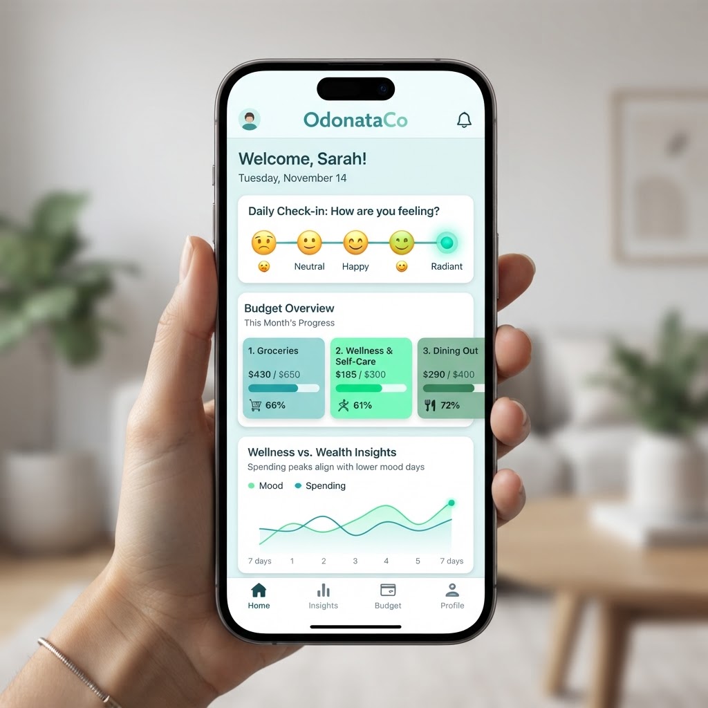 OdonataCo app demonstration — see how the app helps you understand your spending habits