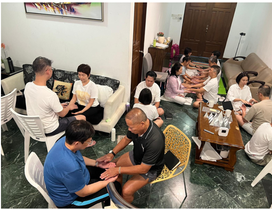 Group healing session