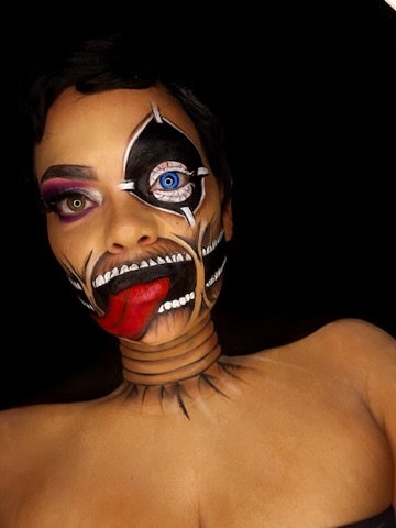 Titan special effects Halloween makeup by Ges Beautified