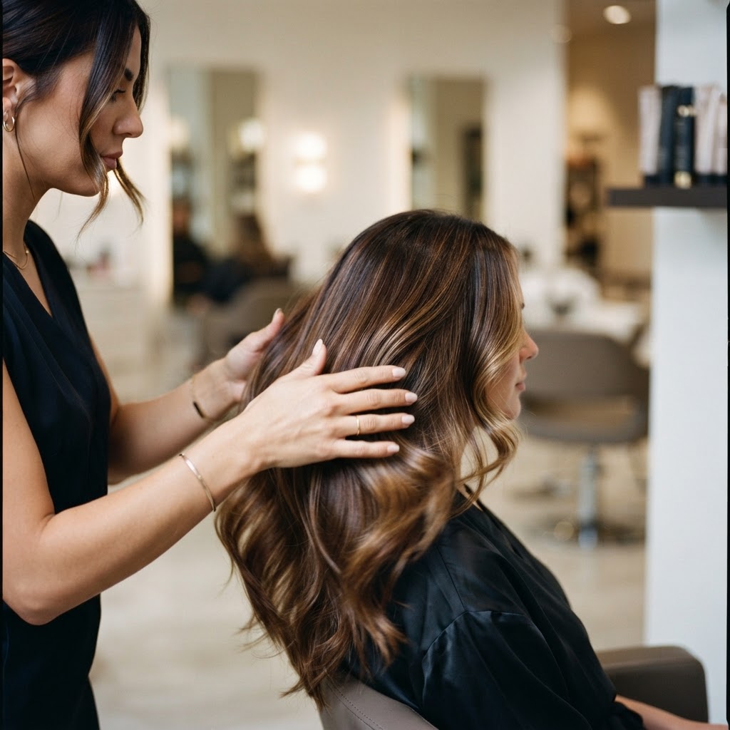 Professional hair styling at Artiste Hair Studio